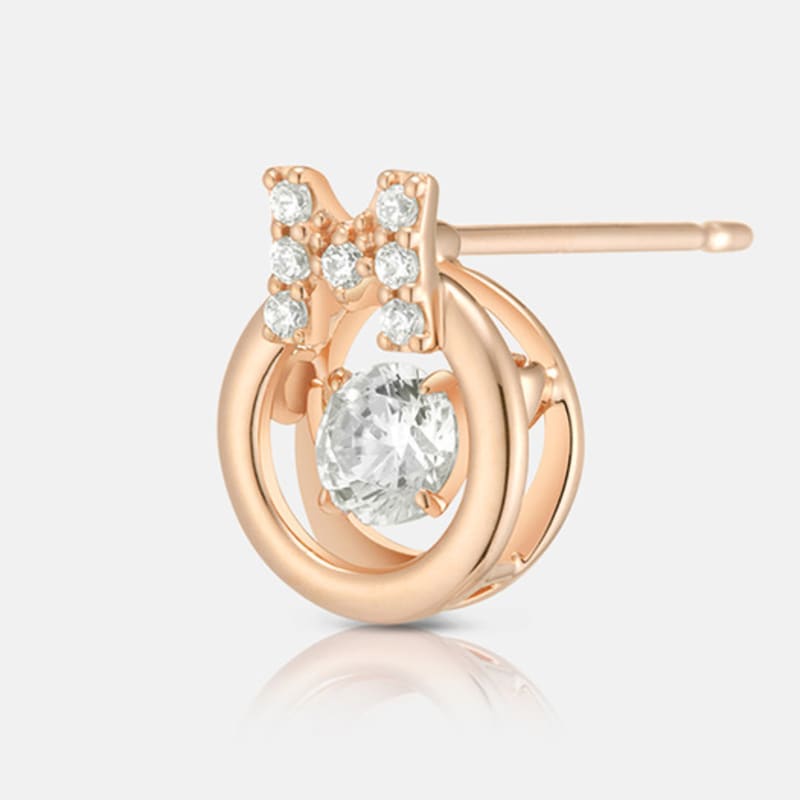 METROCITY JEWELRY Brilliot Silver Rose Earrings A213SE0602RPA