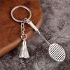 Silver/Golden Badminton Keychain Accessories Mini Badminton Racket Pendant  Athlete