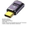 USB C Right Angle Adapter 240W PD 8K@60Hz Video Charge Adapter 40Gbps Data Transfer LED Light Metal Adapter for MacBook Pro for IPad Pro