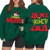 Women's Casual Fashion Long Sleeve Christmas Printed Round Neck Sweatshirt Top