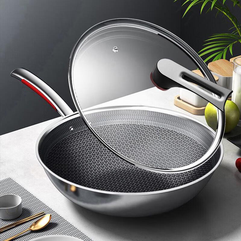 Kangbahc 3rd Gen 316 SS Honeycomb Non-stick Wok