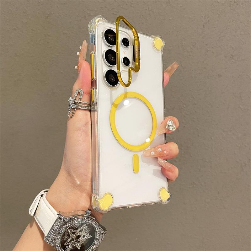Applicable to Samsung S26Ultra airbag magnetic mobile phone case S25Ultra lens holder A57 anti-drop A37 set