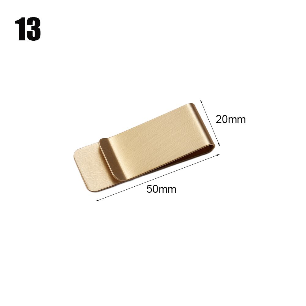 School Office Supply Stainless Steel Handmade Leather Brass Clips Stainless Steel Pen Holder Clip Journal Notebook Paper Folder