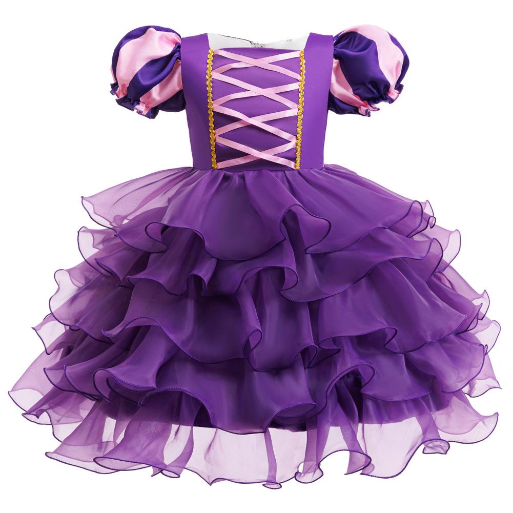 

New Girls Halloween Puff Sleeve Mesh Dress Costume 110cm