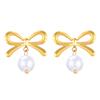 Stainless Steel Punk Flat Snake Chain Necklace Vintage Creative Bow Bracelet Women's Aesthetic Banquet Y2K Elegent Jewelry Set