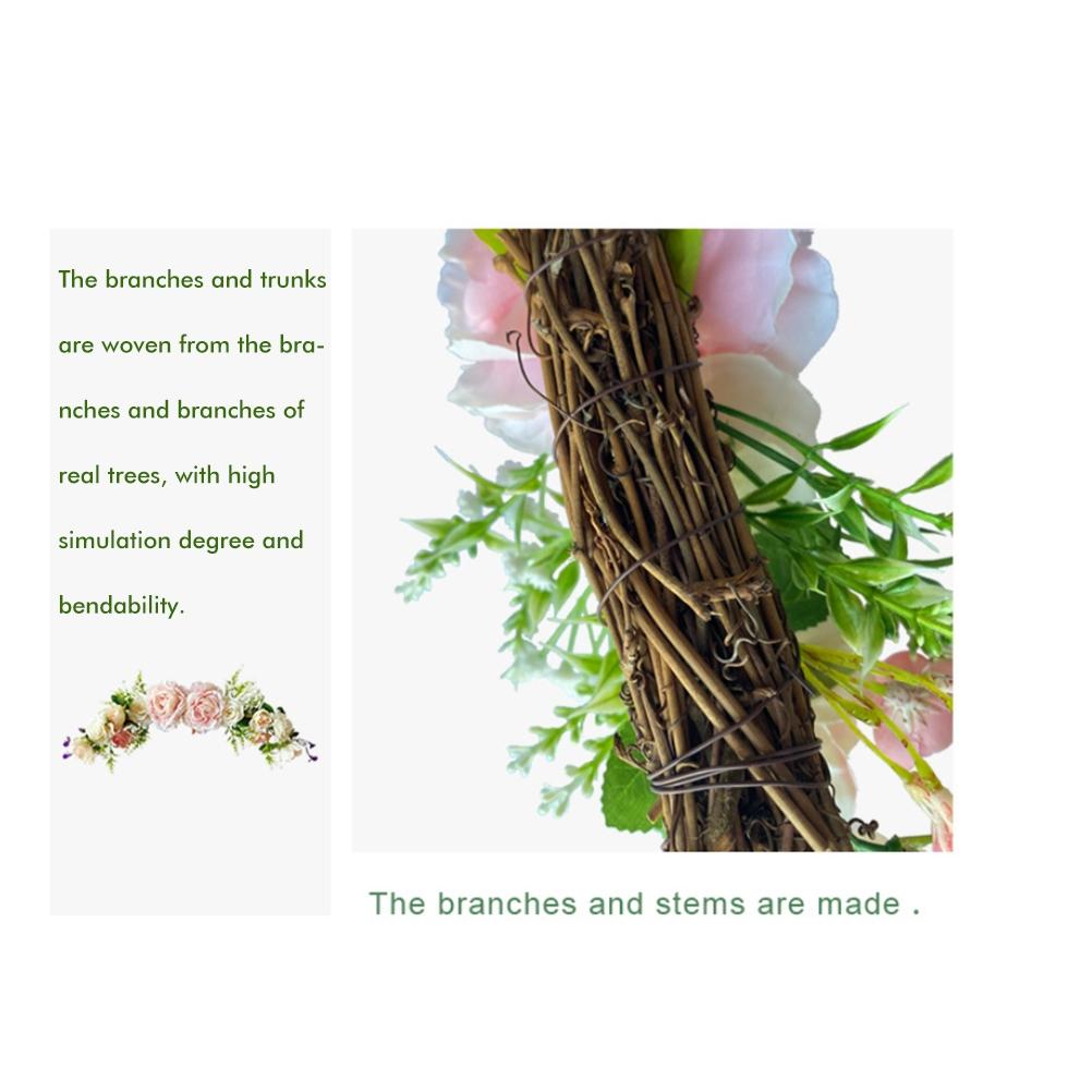 Artificial Peony Flower Swag Wedding Arch Flowers Artificial Floral Swag Decorative Swag for Lintel Wedding Arch Front Door Decor