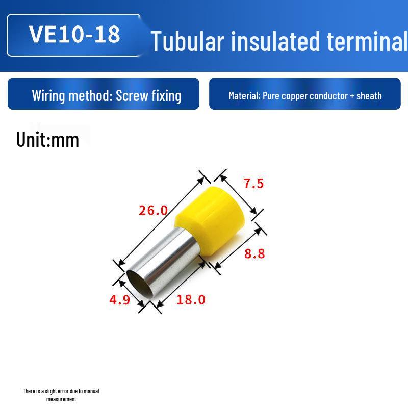 Brass VE Series Cold Crimp Pin Terminal
