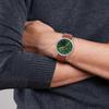 BUREI Men's Analog Quartz Watch Waterproof Leather Strap Silver Green Brown Lightweight Business Watch