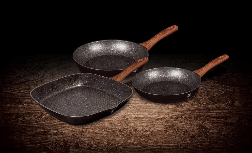 SET OF 3 GRANITE PANS BERLINGER HAUS BH-7101