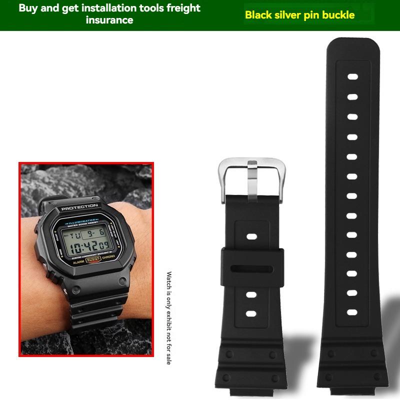 

Для Casio DW5600 DW-5600 GW-5000 GW-M5610 GW-B5600 GA2100 GA2110 Смола Силикон Ремешок для часов 16 мм Водонепроницаемый Резиновый браслет 16mm