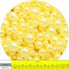 150 peças 3-8mm furo reto abs pérolas redondas imitação de contas para fazer joias
