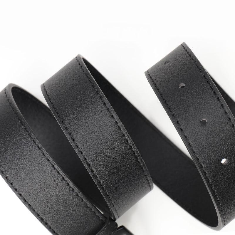 European and American Casual Square Buckle Imitation Leather Belt for Men and Women Versatile Jeans Belt Fashionable and High-end Women's Belt