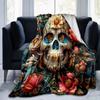 1pc Day of the Dead Design Theme Blanket Soft Throw for Home Decor, Perfect Gift for and , for All Seasons .K028