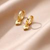 Stainless Steel Heart Earrings for Women Vintage Gold Color Heart Drop Earring Waterproof Wedding Valentine Jewelry Gift