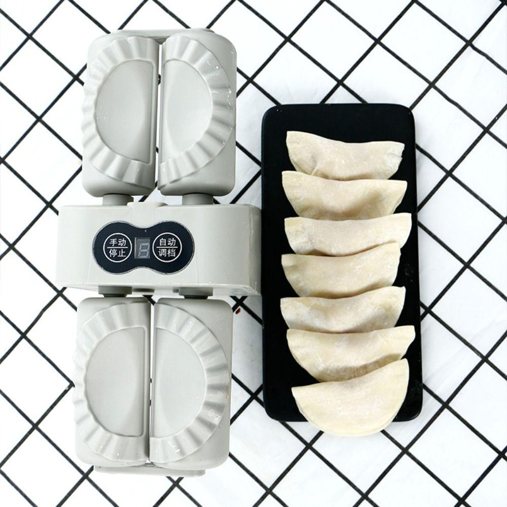 Elektryczny Automatyczny Wypiekacz Pierogów 2w1 DIY Podwójna Głowica Forma do Pierogów Wydajna Szybkie Prasowanie Forma do Skórki Pierogowej Domowy