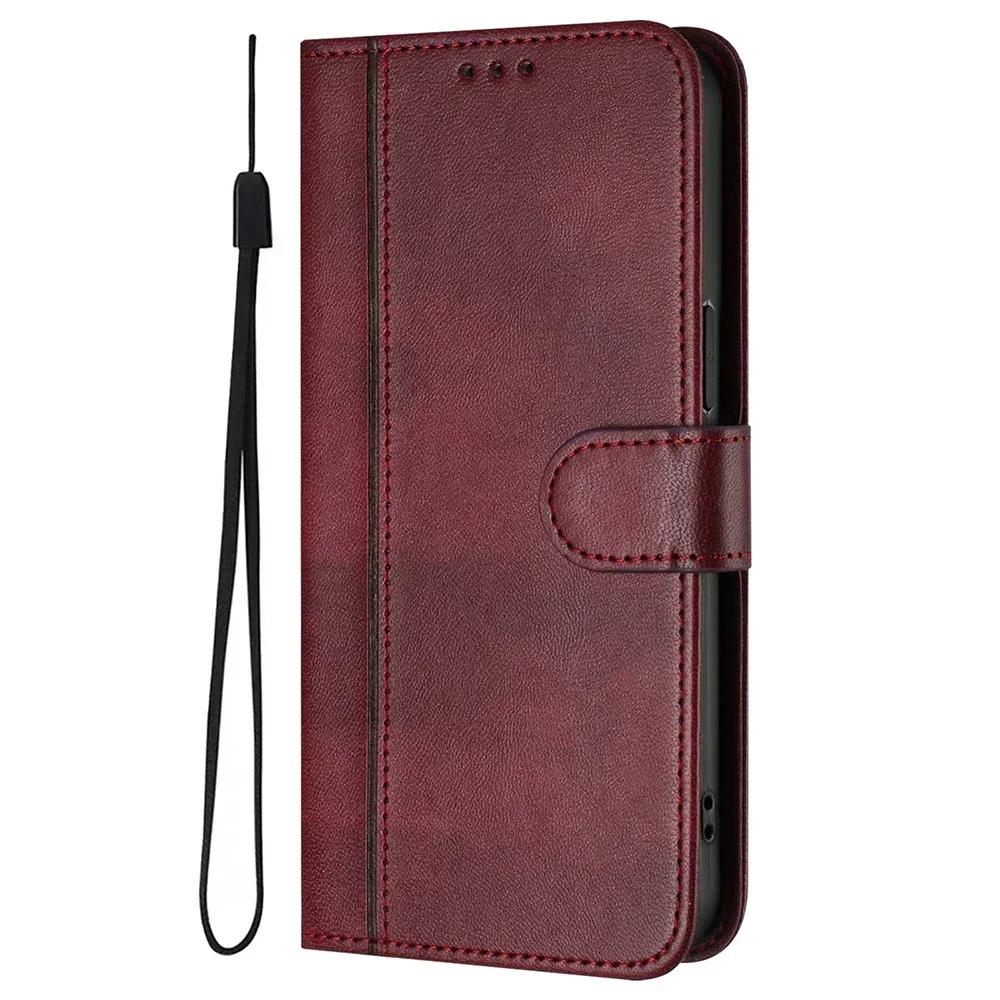 Capa Carteira de Couro Retro Para Celular Para Infinix Note 50 Zero 40 40X Hot 50i 40i GT 20 Pro Smart 9 8 Plus 7 HD Capa com Suporte Slots para Cartão