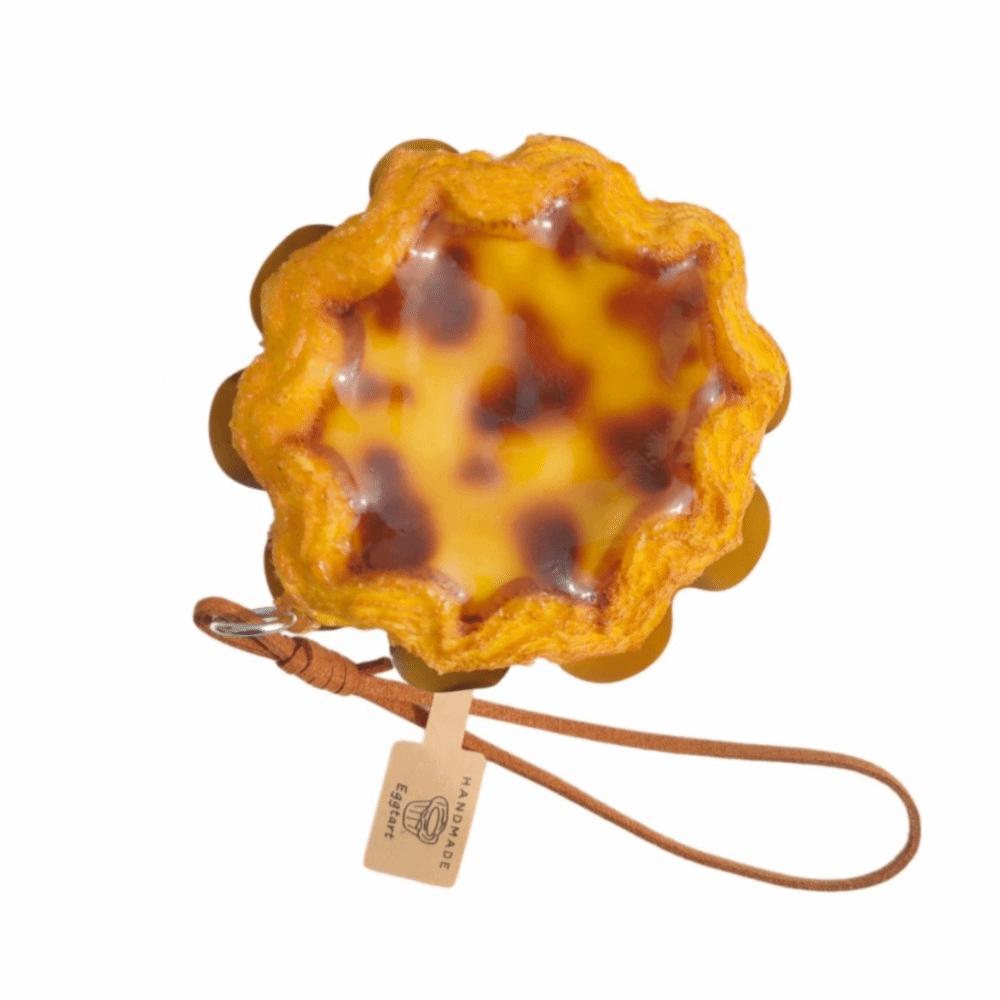 Sunflower Egg Tart Model Keyring Simulation Food Egg Tart Pendant Egg Tart Keychain Bakery Display Style9