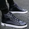 Fashion Leather Shoes Boots Men's Lace-up Height Increasing Ankle Boots Plus Size  Winter Boots