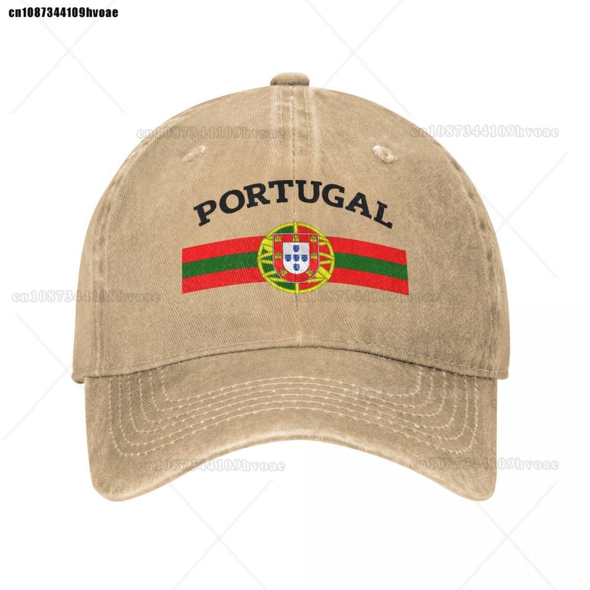 Бейсбольная кепка с флагом сборной Португалии по футболу и гербом Португалии, винтажная джинсовая кепка Snapback для мужчин, кепка для активного отдыха Adjustable хаки