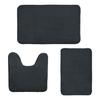 Set of 3 Bathroom Rugs Bath Mat Super Absorbent U-Shaped Shower Mat Machine Wash