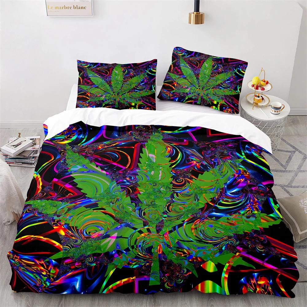 

Wed Gren Leaf Soft Duvet Cover Watercolor Purple Blue Polyester King Quen Maple Leaf Soft Duvet Cover for Women Men Bedrom Decoration 135*200cm Eu-Single