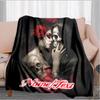 1PC Custom Name Day Dead Romance outdooor Flannel blankets Throw Blanket All-Season Throw Gift Bedspread for Couch, Bed, Camping Holiday Birthday gift