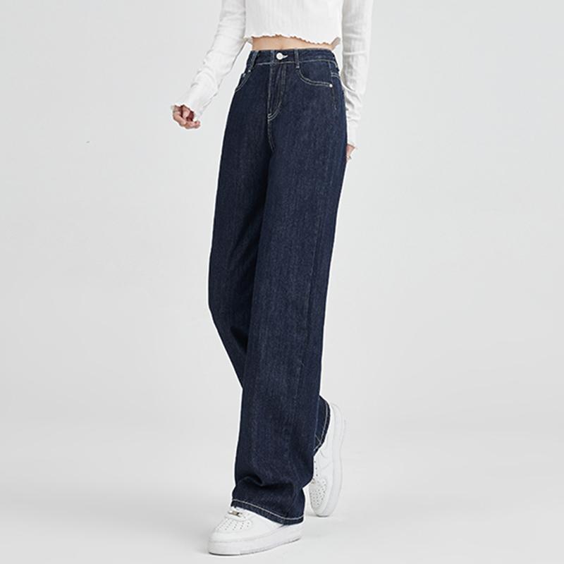 Women's versatile autumn and winter jeans with comfortable fleece and warm pants for women
