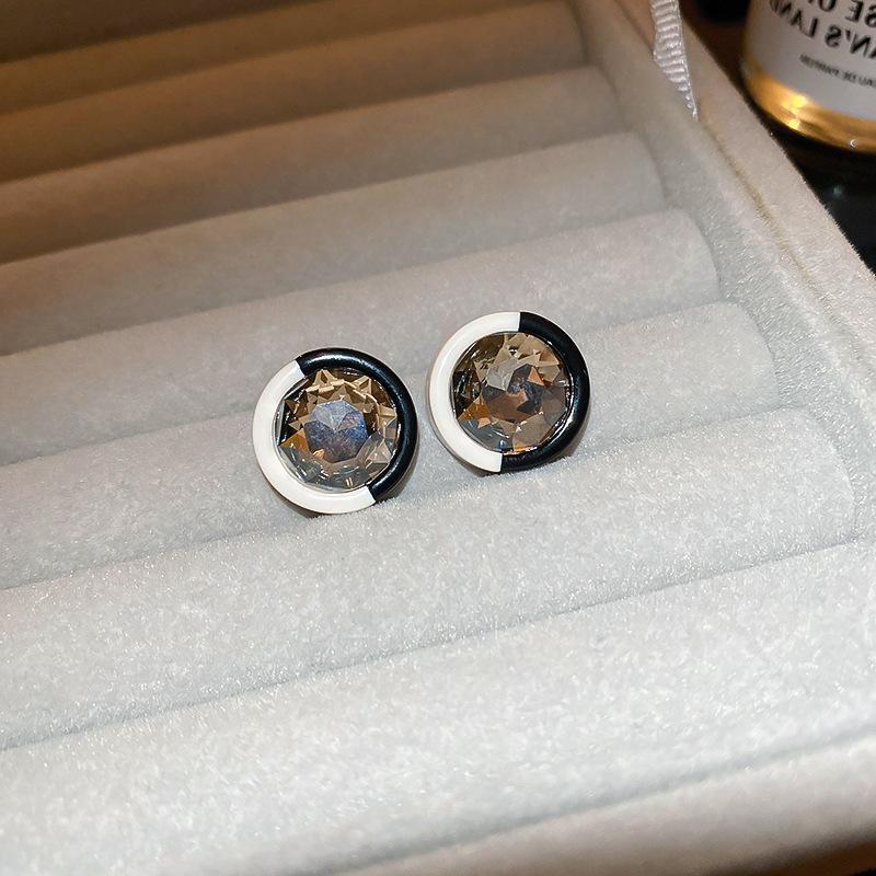 GemChic Women's Earrings Fashion Ear Stud Needle Embed Zircon Imitation Pearl Geometric Earrings Versatile Birthday Christmas Jewelry Gift