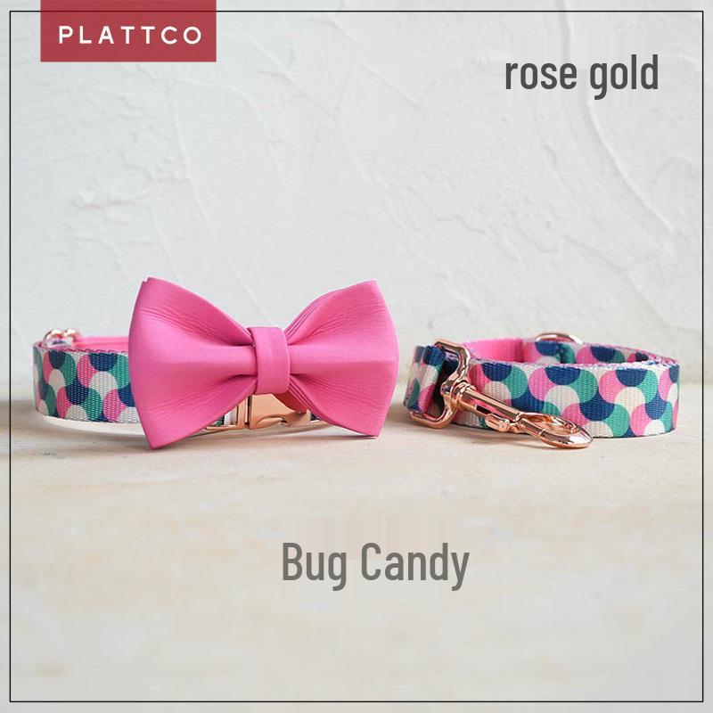 Plattco Soft & Comfortable Dog Collar Set with Rose Gold Buckle - PDC317 Extra Large