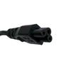 Black 1.1m US 3-Pin Plum Blossom Power Cord with C5 Interface for Laptops & Mobile Devices