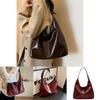 Large Capacity Red Vintage Style Shoulder Tote Bag For Women Ideal Wedding Accessory