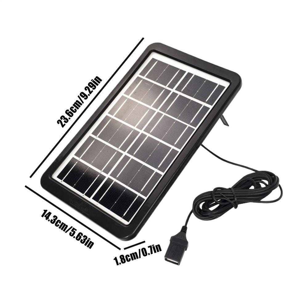 

Солнечное зарядное устройство 6 Вольт 3 Вт Портативное зарядное устройство Пауэрбанк Аксессуары для кемпинга Для автодома Лодки Пешего туризма Туризма Автомобиля Приключений на открытом воздухе чёрный