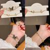 Butterfly Fashion Jewelry Bracelet With Gold Plating And Faux Pearl For Elegant Women