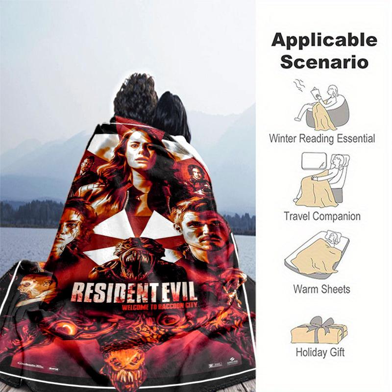 The sci-fi game Resident Evil features the Umbrella Corporation blanket a soft home furnishing nap decoration a warm Sherpa blanket for all seasons U8