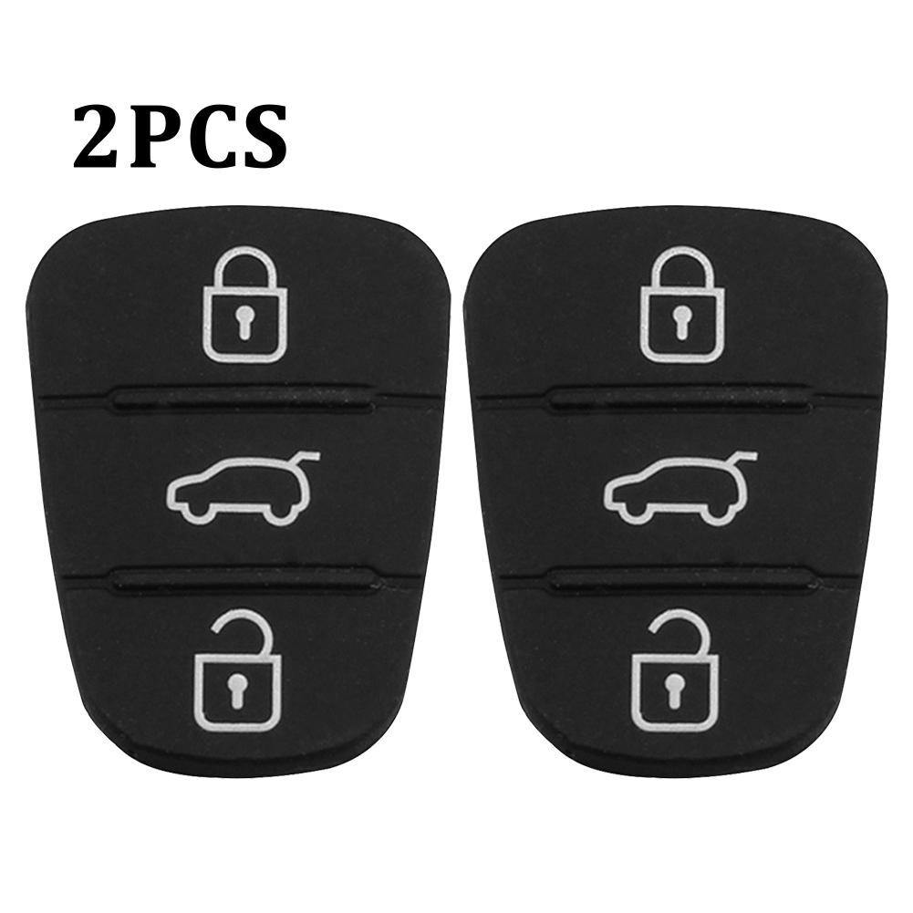1/2PCS Replacement 3 Buttons Remote Key Fob Case Rubber Pad For Hyundai I10 I20 I30 IX35 Kia K2 K5 Rio Sportage Flip Key Parts