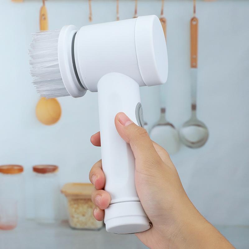 Versatile Electric Cleaning Brush Set: Multiple Brush Heads for Kitchen, Bathroom, Toilet, Crevice Cleaning, and Rotating Mop Replacement.