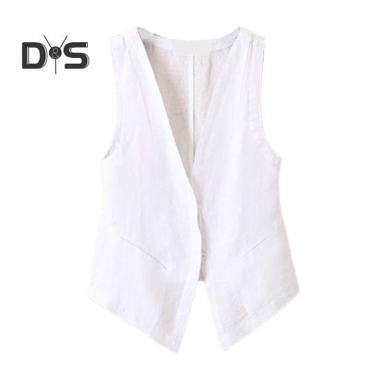 

Женский жилет без рукавов, однобортный, короткий, в западном стиле, винтажный кардиган, чистый цвет, глубокий V-образный вырез, повседневная повседневная одежда, женский жилет XXL белый