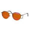 Blue Light Blocking Glasses Women Red Orange Lens Improve Sleep Metal Frame Small Size 133mm Nighttime Use