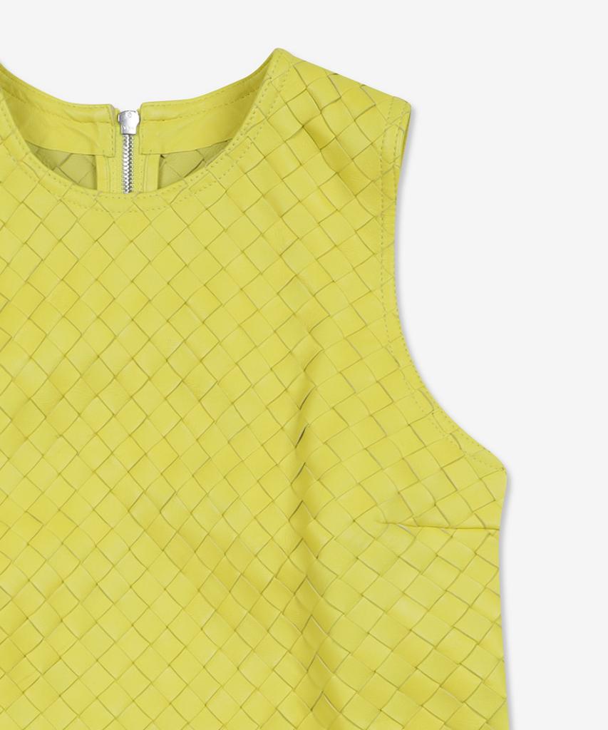 Bottega Veneta Intrecciato Mini Dress - Yellow / 727797V2Jg07193