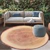 Wood Grain Round Rug - Realistic 3D Oak Pattern, Non-Slip Thick Carpet for Living Room, Office & Outdoor Decor