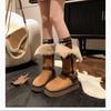 Snow Train~ Flap platform wool snow boots women's velvet winter long boots cotton shoes