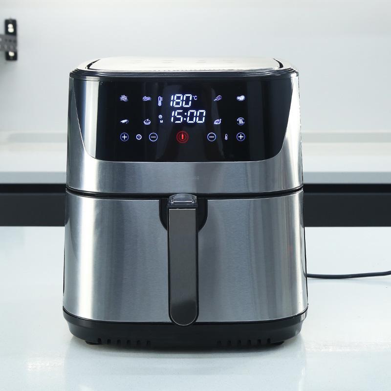 European Multifunctional Smart Electric Fryer, Stainless Steel Air Fryer with Large Capacity, Household Model
