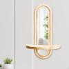 Boho Wall Shelf Mount Gift Easy Installation Wooden Float Plant Stand for Living Room