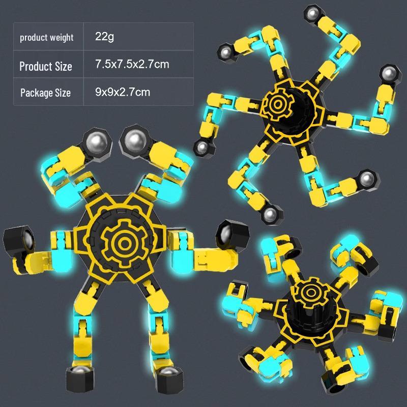 

Блестящая деформируемая игрушка-гироскоп: Развивающая ротация пальцев для снятия стресса у детей