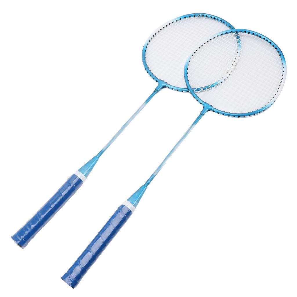 Badminton Racket Set Iron Alloy Resistance Reduction Lightweight Sports Badminton Racket with Storage Bag for Beginners Children Adults
