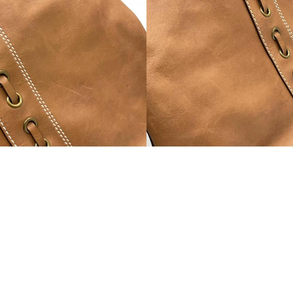 Used COACHShoulder Bag Brown leather Women