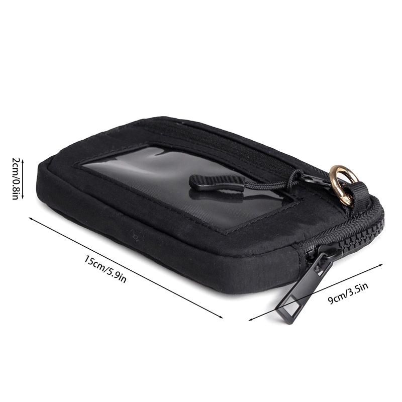 Waterproof Nylon Small Wallet Multi-Functional Card Case With Wrist Zippered Coin Purse Ladies Casual Quilted Travel Organizer