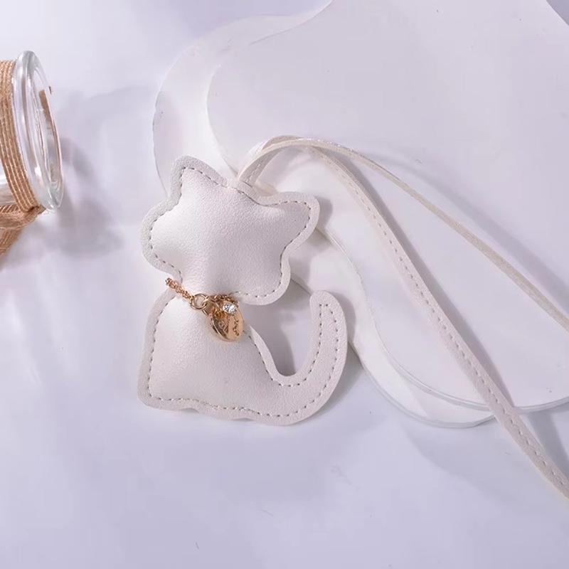 Yogodlns Cute Car Animal Fashion PU Leather Handbag Pendant Colorful Creative Kitty Bag Pendant Bag Hanging