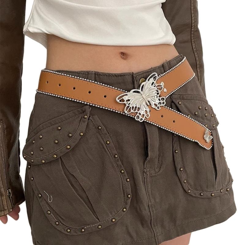Fashion Waist Belt Women PU Belt Y2K Cool Girl Waist Decor Clothing Accessories