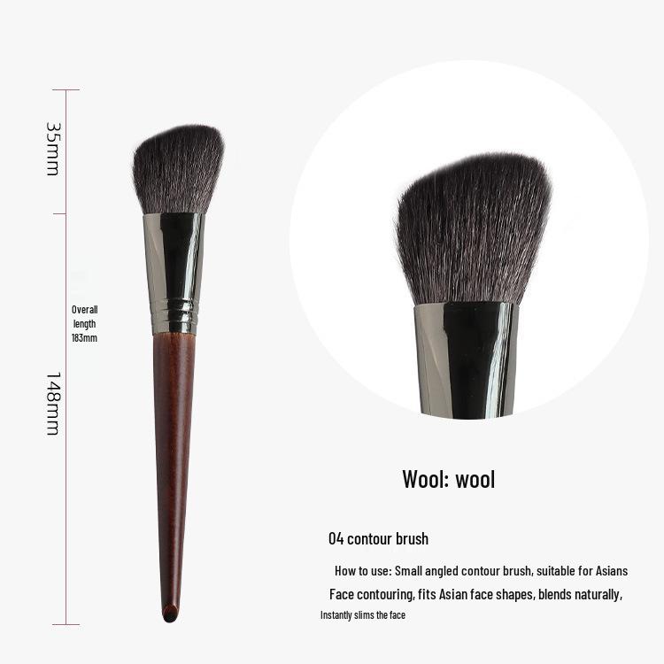 Wool Highlighting Makeup Brush Set - 24 Pieces: Includes MUF Series Concealer & Loose Powder Brushes